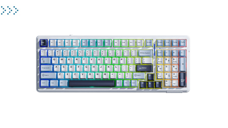 Клавиатуры AULA F99 White-Blue-Dark Purple Light Green Switches